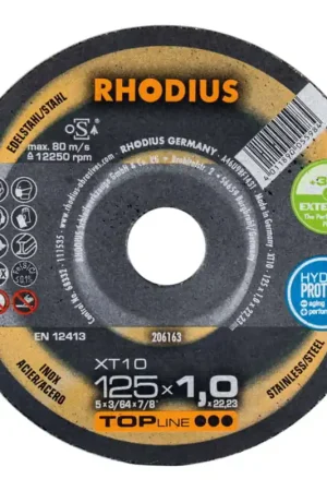 Populaire RHODIUS Disque à tronçonner INOX d. 125 x 1 mm droit ( 4000841293 )