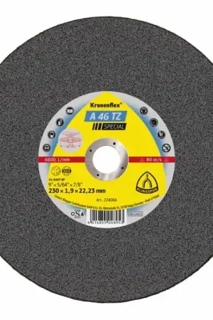 Achetez Aujourd'hui KLINGSPOR Disque à tronçonner A 46 TZ Special D230x1,9 mm droit ( 4000841495 )