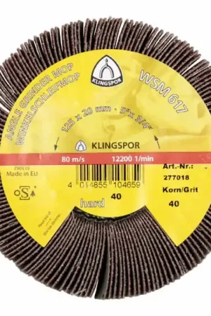 Certifié KLINGSPOR Roue de mop de ponçage WSM 617 60 marron ( 4000843651 )
