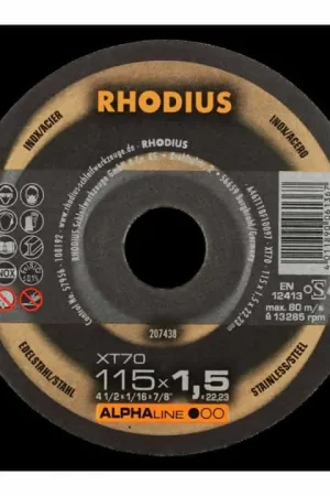 Jusqu'à Épuisement Des Stocks RHODIUS Disque à tronçonner XT 70 115x1,0x22,23mm ( 4000843729 )