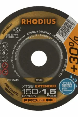 RHODIUS Disque à tronçonner XT 38 115x1,0x22,23mm ( 4000843740 ) Petit Prix