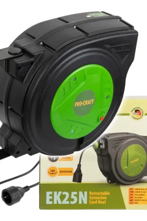 Vente Flash Procraft EK25N Câble de rallonge auto-rétractable 25 m