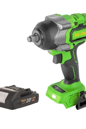 Procraft PWA36bb Clé à choc sans fil 20 V 850 Nm 1/2" Brushless + 1x batterie 2,0 Ah - sans chargeur Populaire