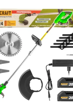 Procraft PTA24 Coupe-bordures sans fil 20 V 150 mm + 2x batterie 2,0 Ah + chargeur Petit Prix
