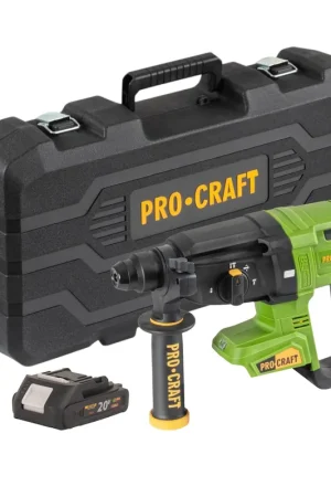 Procraft PHA40bb-c Marteau perforateur sans fil 20 V 2,6 J SDS plus Brushless + 1x batterie 2,0 Ah + coffret - sans chargeur Satisfait Ou Remboursé
