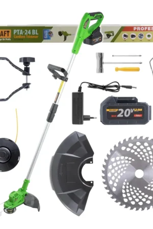 Offre Spéciale Procraft PTA24 BL coupe-herbe à batterie 20 V 150 mm + 1x batterie 3,0 Ah + chargeur