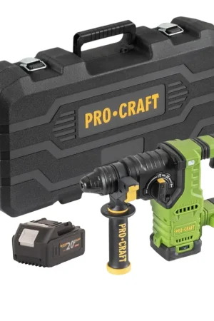 Procraft PHA30-bb-c Marteau perforateur sans fil 20 V 2,8 J SDS plus Brushless + 1x batterie 4,0 Ah + coffret - sans chargeur Offre Limitée