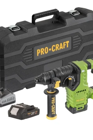 Procraft PHA30-bb-c Marteau perforateur sans fil 20 V 2,8 J SDS plus Brushless + 1x batterie 2,0 Ah + chargeur + coffret Prix Choc