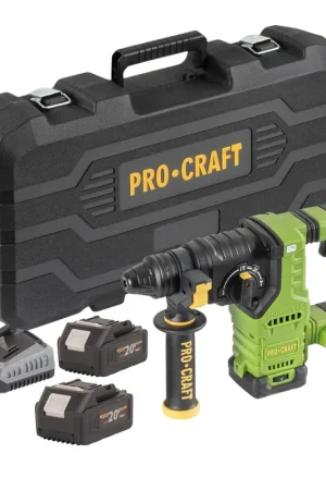 Procraft PHA30-bb-c Marteau perforateur sans fil 20 V 2,8 J SDS plus Brushless + 2x batterie 4,0 Ah + chargeur + coffret Prix Promo