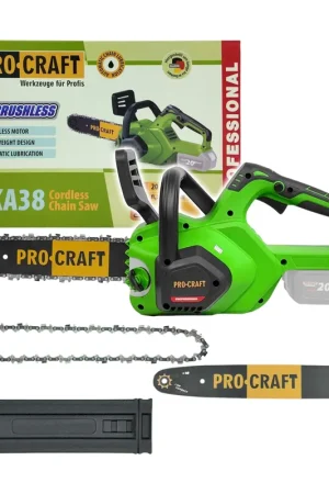 Procraft PKA38 Tronçonneuse à chaîne sans fil 20 V 304 mm Brushless Solo - sans batterie, sans chargeur Pas Cher