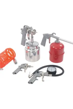 LOT D'OUTILS PNEUMATIQUES ACCESSOIRES COMPRESSEUR - 5 pièces Marque
