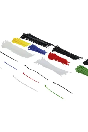 Bon Marché ASSORTIMENT MULTICOLORE DE COLLIERS PLASTIQUES 450 pièces ATTACHE FILS
