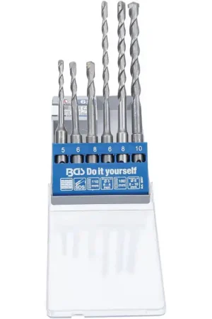 LOT DE 6 FORETS EMMANCHEMENT SDS PLUS POINTE EN CARBURE DE TUNGSTENE 5 - 10 mm Offre Du Jour