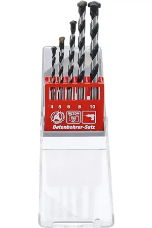 Expédition Rapide LOT DE 5 FORETS POUR BETON - CARBURE DE TUNGSTENE QUEUE CYLINDRIQUE 4,5,6,8,10mm