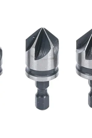 Promotion Saisonnière ASSORTIMENT DE 3 EMBOUTS DE FRAISAGE CONIQUES POUR VISSEUSE 12-16-19 mm