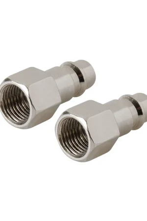Prix Réduit 2 EMBOUTS POUR RACCORD PNEUMATIQUE EURO - FILETAGE FEMELLE 1/4 BSP