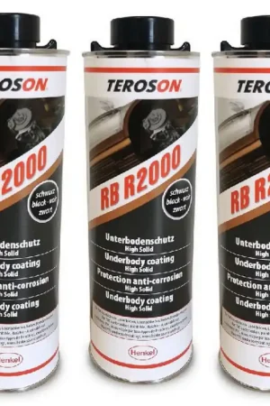 Soldes REVETEMENT DESSOUS DE CAISSE ANTI-GRAVILLONS TEROSON RB R2000 NOIR - LOT DE 3