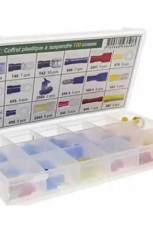 ASSORTIMENT DE 100 COSSES ELECTRIQUES ISOLEES A SERTIR Expédié Aujourd'hui