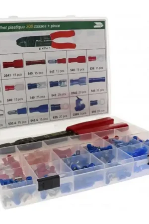 ASSORTIMENT - DE 300 COSSES ELECTRIQUES ISOLEES ET 1 PINCE A SERTIR Usine Directe