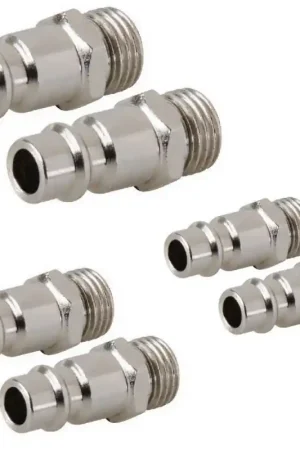 Satisfait Ou Remboursé 6 EMBOUTS POUR RACCORD PNEUMATIQUE EURO - FILETAGE MALE 1/4 BSP