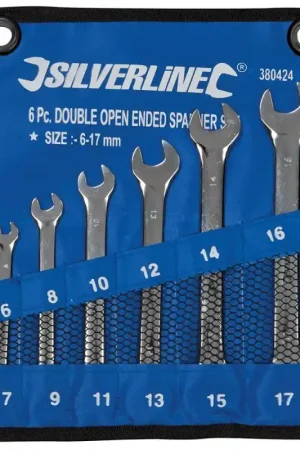 Solde LOT DE 6 CLES A FOURCHE DOUBLE PLATES DE 6 à 17 MM