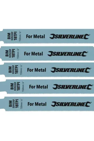 Top Vente 5 LAMES DE SCIE SABRE BIMETAL POUR UNE COUPE FINE DU METAL