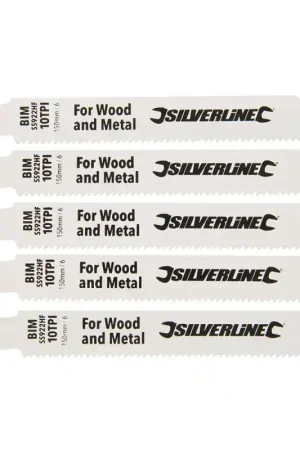 5 LAMES DE SCIE SABRE BIMETAL LONGUES 150 MM POUR COUPE DE DEMOLITION Expédition Rapide