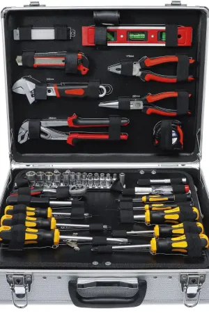 Seulement Aujourd'hui MALLETTE EN ALUMINIUM DE 129 PIECES - CAISSE A OUTILS