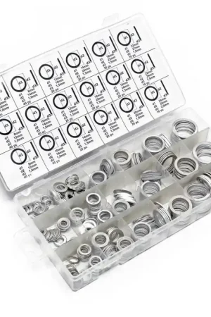 COFFRET 450 JOINTS ALUMINIUM ASSORTIS DE 6X10X1mm à 24X29X2mm Jusqu'à Épuisement Des Stocks