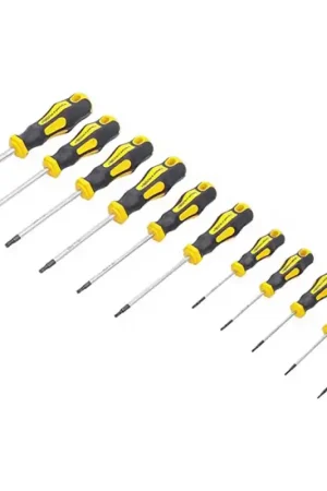 Seulement Aujourd'hui JEU DE 11 TOURNEVIS TORX ASSORTIS DE T6,T7,T8,T9,T10,T15,T20,T25,T27,T30,T40