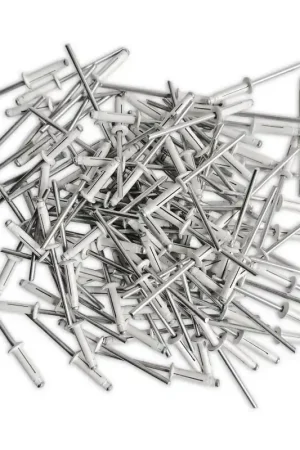 250 RIVETS TRILOBES ETOILES ECLATEURS 4X20 mm TOUT ALU - BLANCS Vente Flash