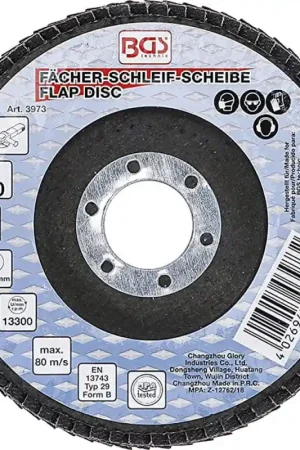 Certifié DISQUE Ø 115 mm 22 mm A LAMELLES BGS GRAIN DE 60