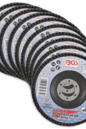 LOT 10 DISQUES Ø 125 mm 22 mm A LAMELLES BGS GRAIN DE 60 Vente Directe
