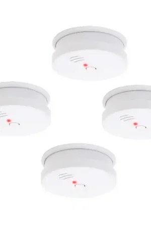 4 DETECTEURS DE FUMEE PILE 85dB Nouveauté