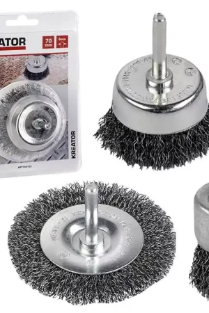 Brosses acier ondulé pour perceuses - Kreator Promotion Saisonnière