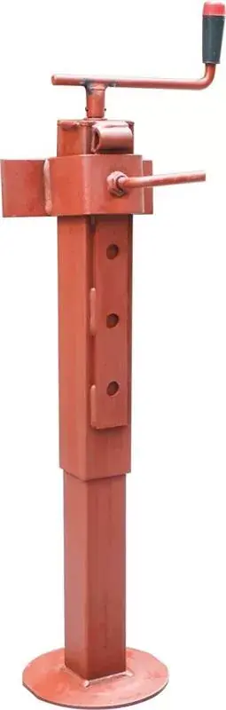 Haute Qualité Béquille acier, carré de 80mm - Course de 300mm - 1200kg - Avec fixation réglable