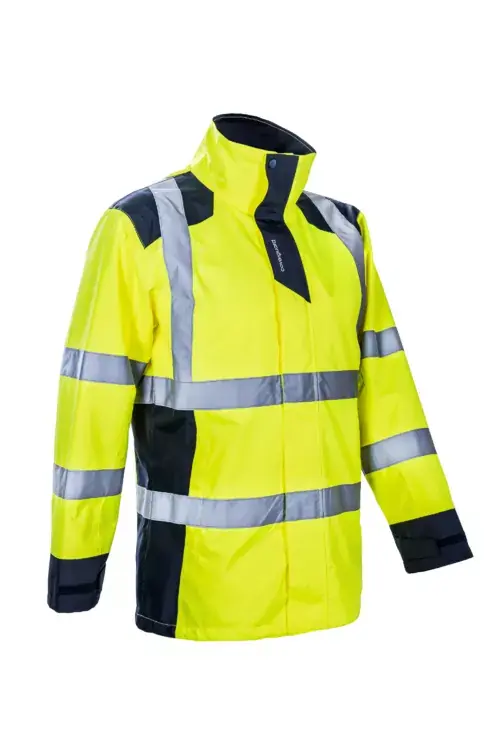 Parka de pluie Jaune Haute Visibilité - SANGAKU - COVERGUARD Haute Qualité