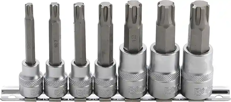 Achat Immédiat Jeu de douilles à embouts | 3/8" / 1/2" | Profil cannelé (pour Ribe) M6 - M14 | 7 pièces