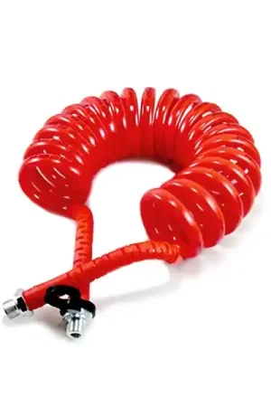 Achat Immédiat Cordon à air comprimé rouge renforcé 4m avec raccord